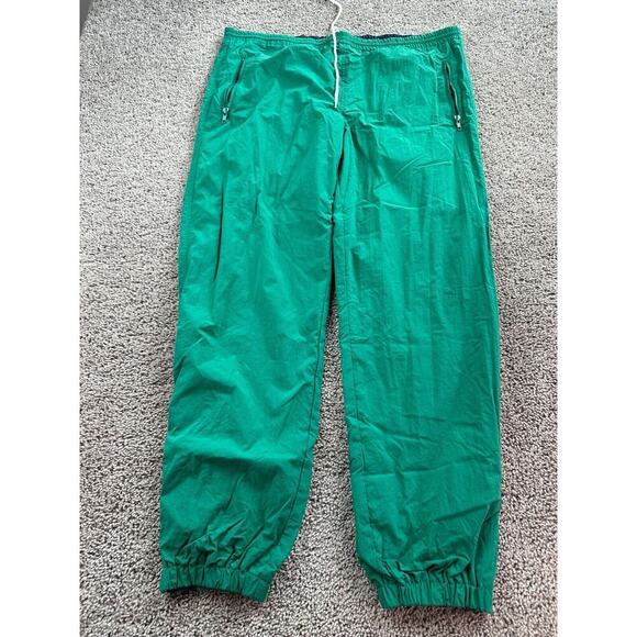 Rossignol Track Jacket Pants Mens XL Green White Colorblock Warm Up Windbreaker - Picture 11 of 16